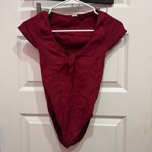 Red bodysuit